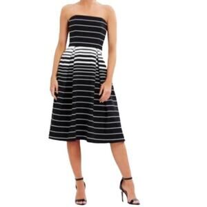 N/Nicholas Corsica Strapless Stripped Dress